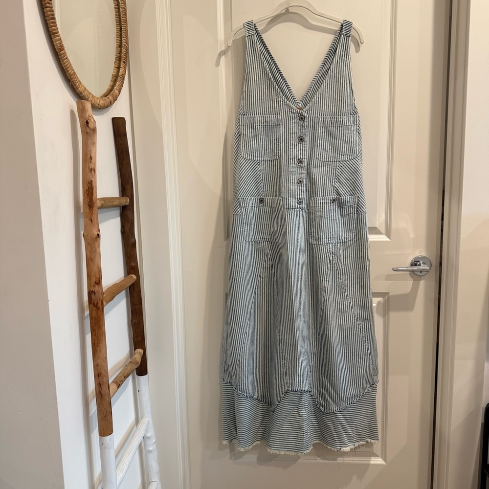 Free People Bendita Railroad Stripe Dress (Midi/ Maxi)